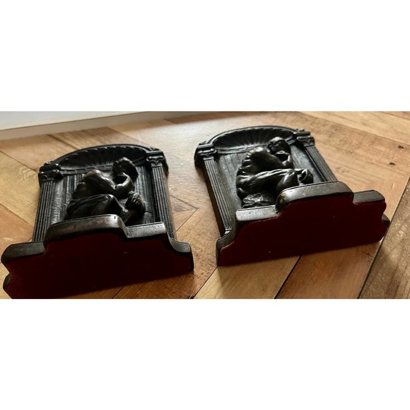Pair of Solid Bronze Bookends of "The Thinker" by Auguste Rodin - Picture 6 of 6